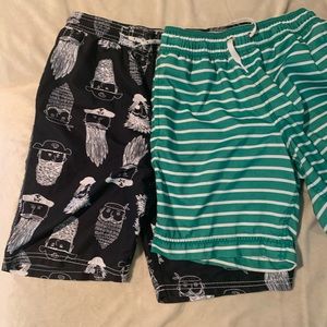 2 pair boys swim trunks size 140 and 14